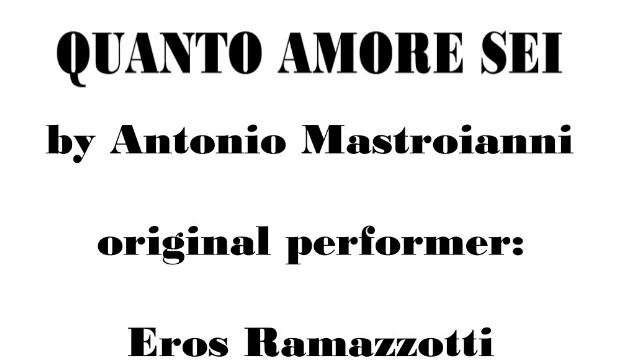 Quanto amore sei (Eros Ramazzotti) - Antonio Mastroianni