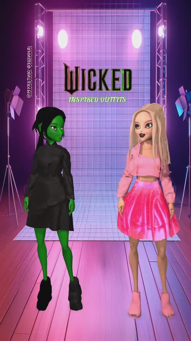 Злая: Сказка о ведьме Запада идеи нарядов inspo 💚💗 #shorts #wicked #фильм #злая #образы #outfit