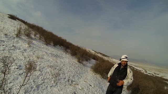 Охота по зайцу в Буйнакском охот обществе.  Дуплет с двух ружей, кто попал?