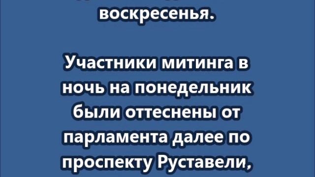Спецназ вытеснил участников оппозиционного митинга с проспекта Руставели