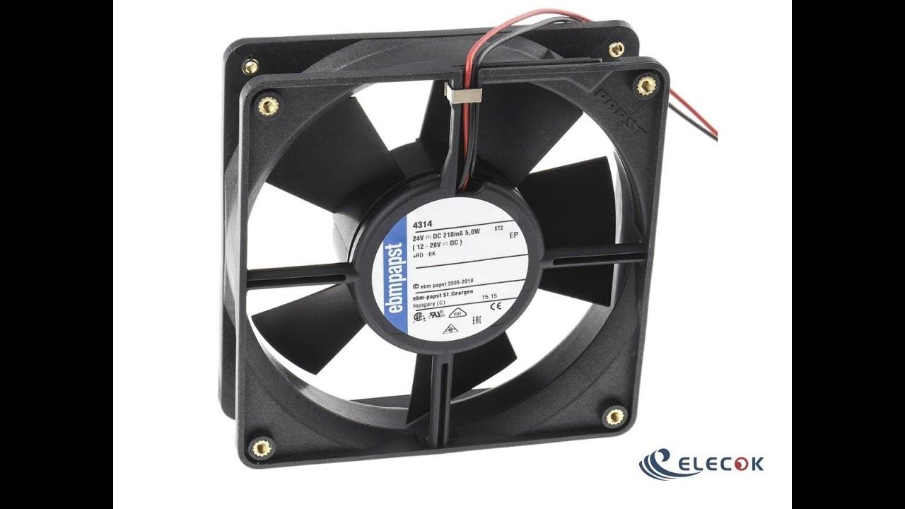 4314-RS0  24 V dc  DC Fan  119 x 119 x 32mm  170m³/h  5W
