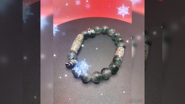 Мужской браслет из халцедона