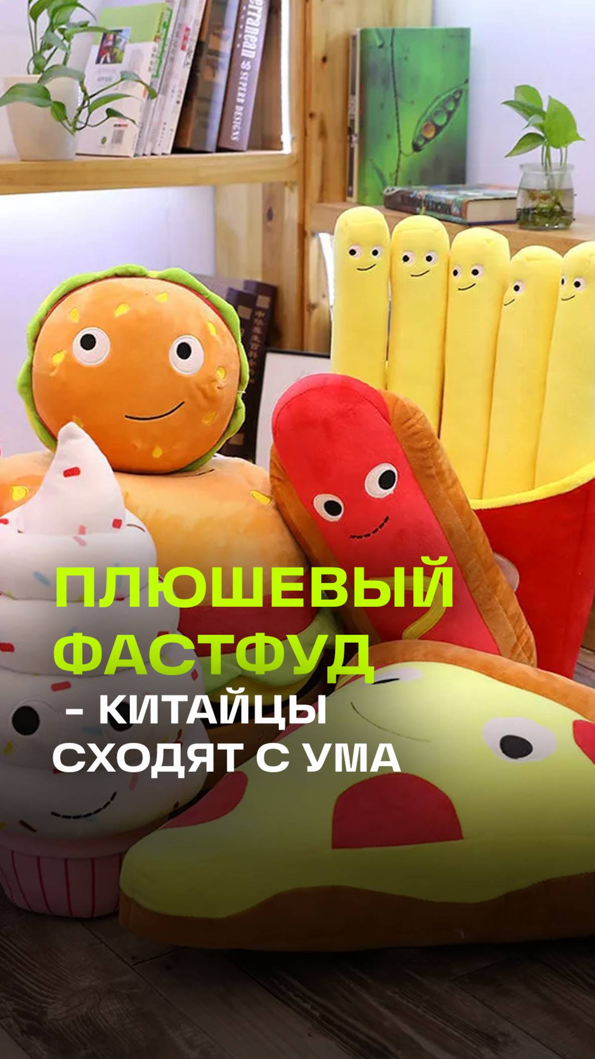 Плюшевый фастфуд - китайцы сходят с ума и выстраиваются в очереди за плюшевыми бургерами