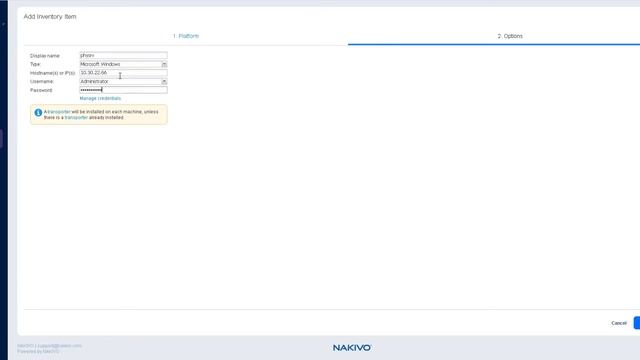 How to add Physical Machine to NAKIVO Backup & Replication Inventory