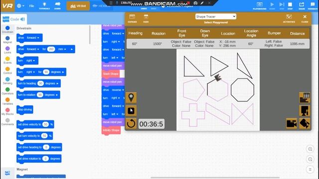 Shape Tracer (VEXcode VR)