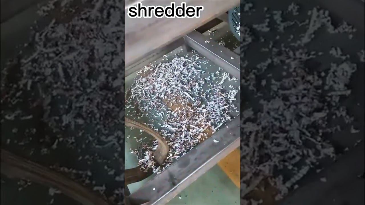 Shredder machine—hredded paper decompression