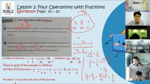 Grade 6 Matematika S1/2021 - Fractions Practice 1