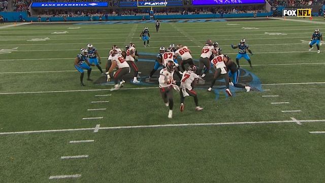 43-yard burst! Bucky Irving stiff-arms a Panther on clutch run in fourth quarter