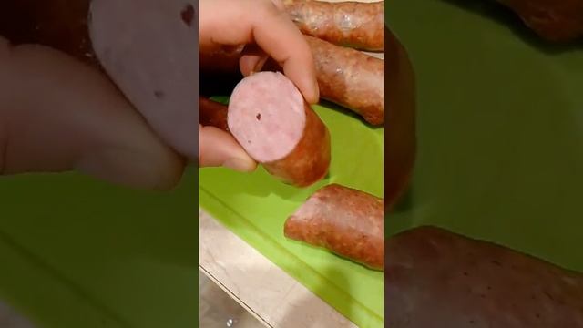 Колбаса по домашнему,  варёно-копчёная  #еда #колбаса #колбасаподомашнему