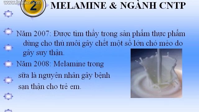 Melamine trong sữa