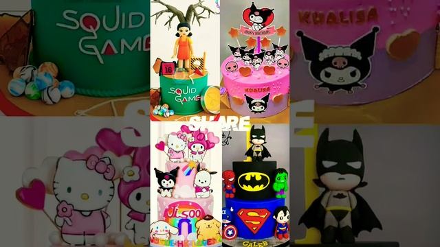 Kalian Pilih Kue ulang tahun mana guys? Choose your Birthday Cake KUROMI SQUID GAME MY MELODI BATMA