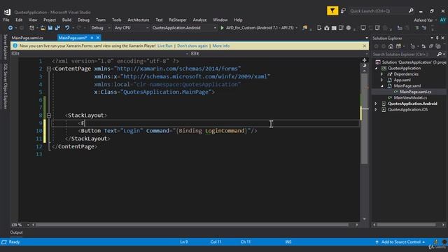 Learn MVVM in Xamarin Forms and C# Part1