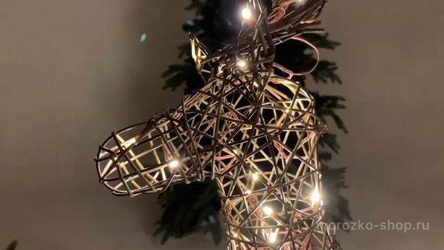 Светящаяся фигура ОЛЕНЬ-СОЗВЕЗДИЕ, коричневый, 96 тёплых белых LED-огней, 135 см, уличный, 491917