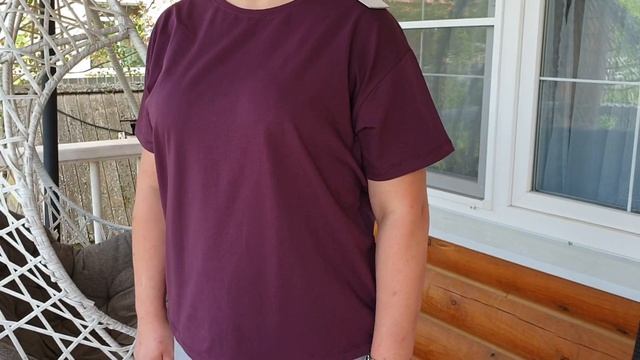 Футболка женская Samo 8, over size вишня