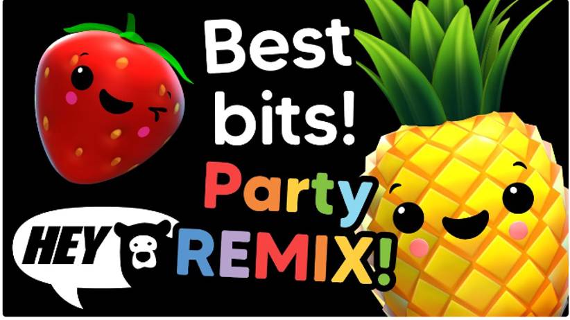 Hey Bear Sensory - Dancing Fruit and Funky Veggies  - Party Remix! -