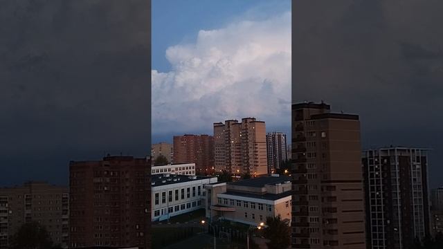 Наступление грозового фронта в Мытищах⚡⛈️⚡!!!