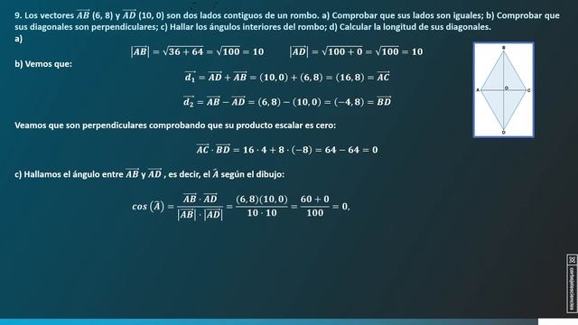 MATEMATICAS 1º BACTO  7  VECTORES   EJERCICIOS I