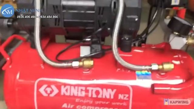 Siêu phẩm máy nén khí mini không dầu Đài Loan KingTony 35 Lít - 2.5HP lên hơi cực đỉnh