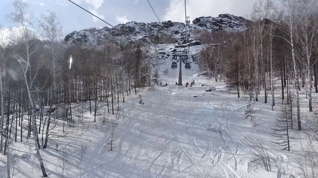 Горнолыжный Урал. Подъемник на ГЛЦ "Металлург-Магнитогорск" (Банное)