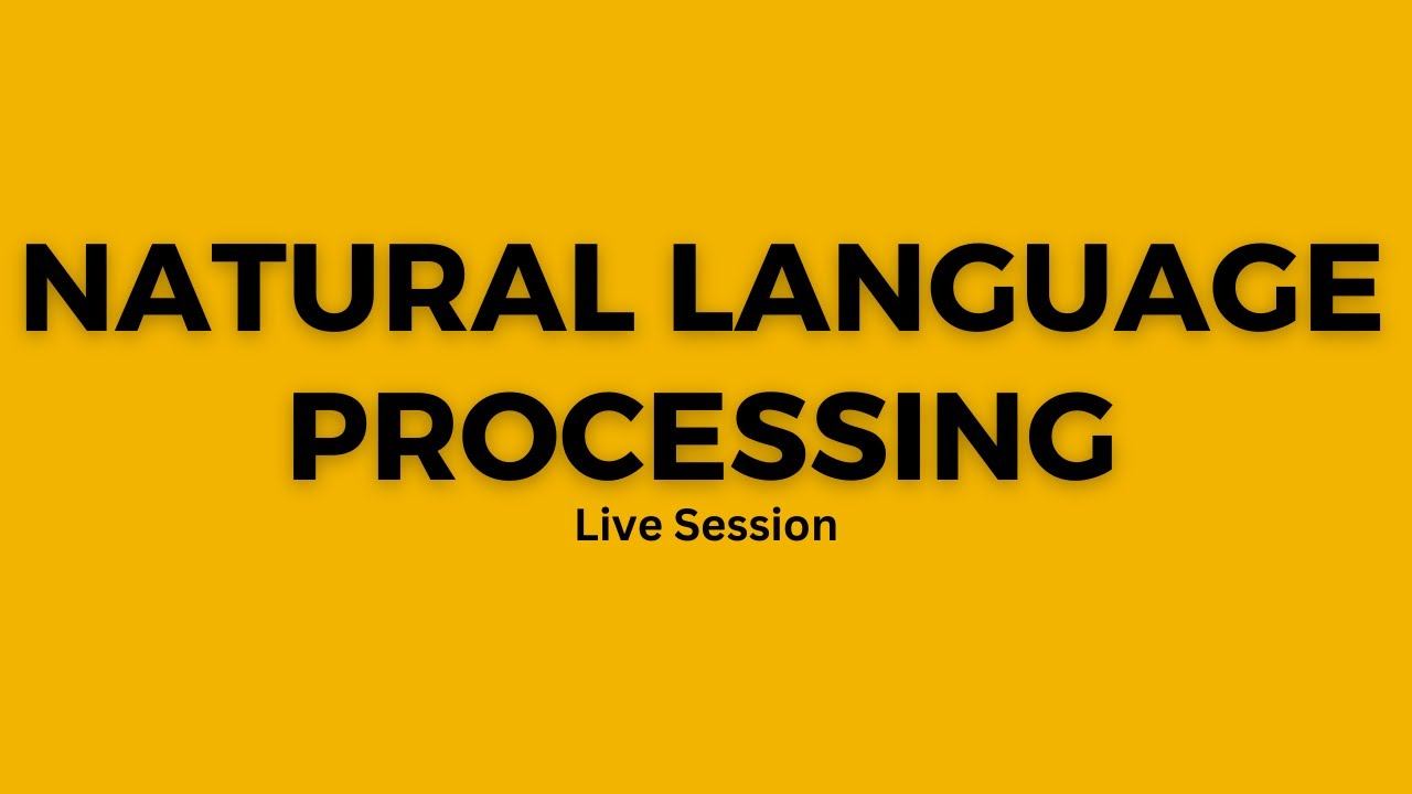 Week 5 NLP Live Session