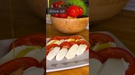 Easy salad with tomatoes and mozzarella