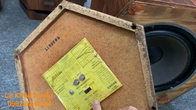 Giới thiệu 2 cặp loa Mỹ cổ thiết kế độc đáo kết hợp giữa gỗ và đá cẩm thạch. EMPIRE 6000.phần 1