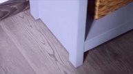HOMCOM Console Table with Two Drawers Bottom Shelf Two Handles Wood Effect