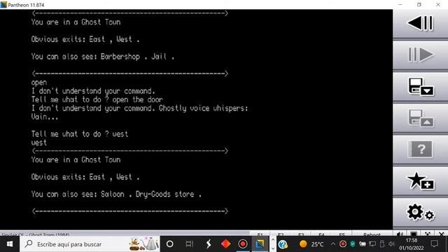 Ghost Town - Sinclair QL - Pantheon 11.874 - Test Windows 10