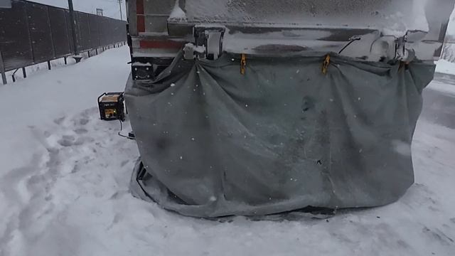 Отогрев гидравлики на МАN