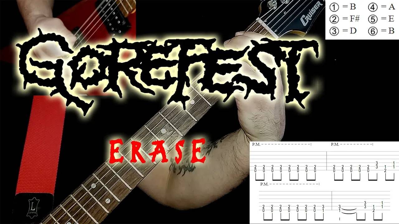 Gorefest - Erase (guitar cover playthrough tabs)