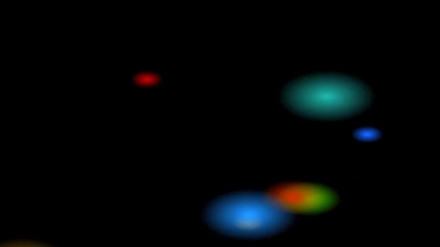 Виртуальное конфетти на чёрном - смена 5 раз в секунду