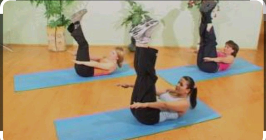 гимнастика на коврике. 2 подход 7 день.