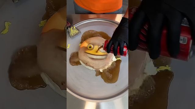 Red food VS emoji cake ice cream challenge!🍨 #funny #icecreamrolls #redfood by Ethan Funny family