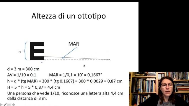 AV 4. Calcolo dell'altezza di un ottotipo