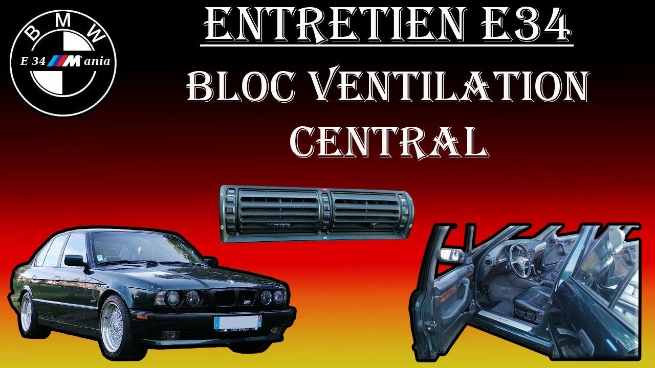 Démontage Bloc ventilation central tableau de bord BMW E34
