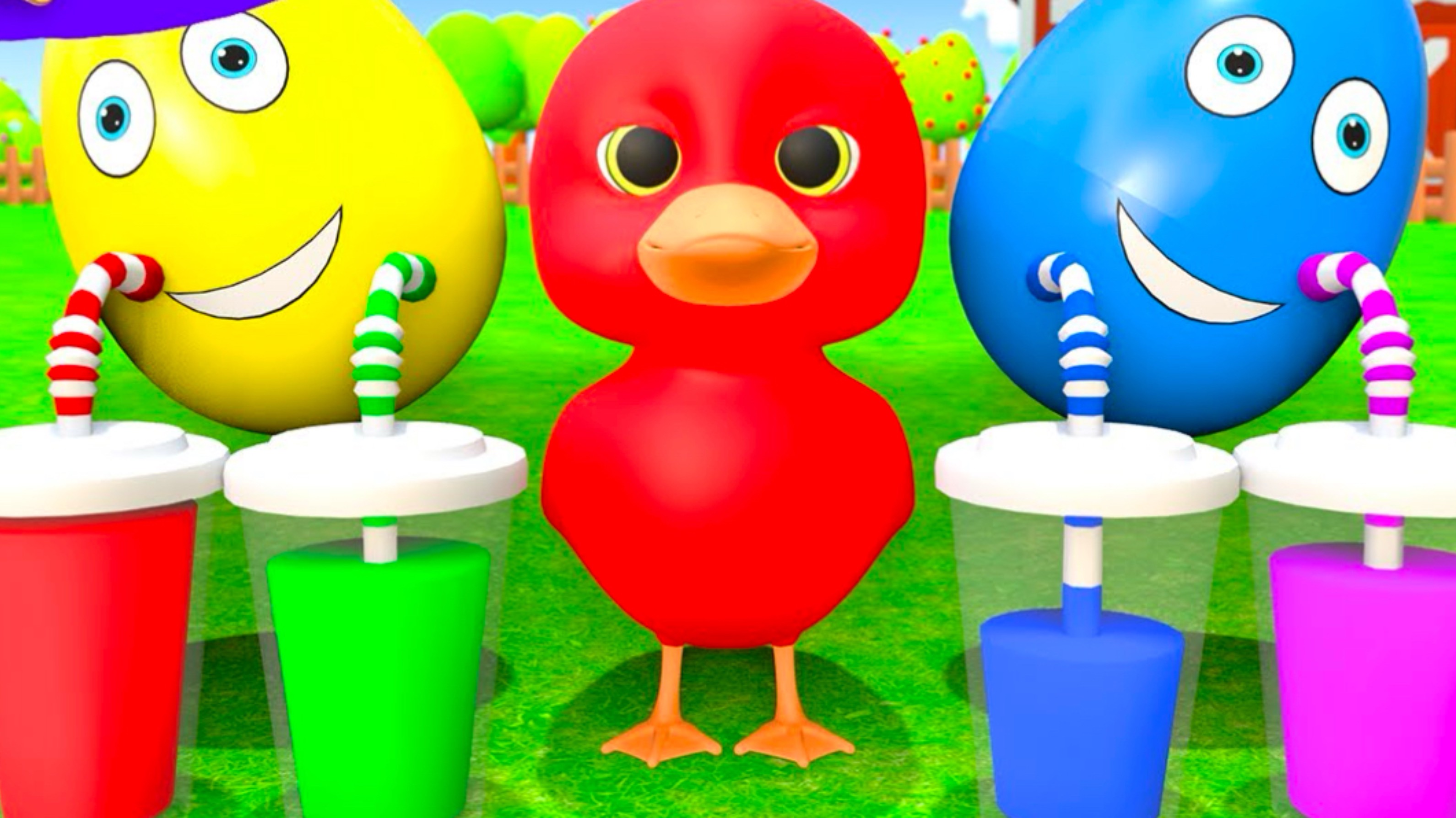 Изучайте цвета с Пятью маленькими уточками| Детские стишки и песенки