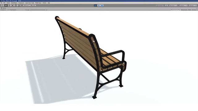 3D model. Usual bench H.