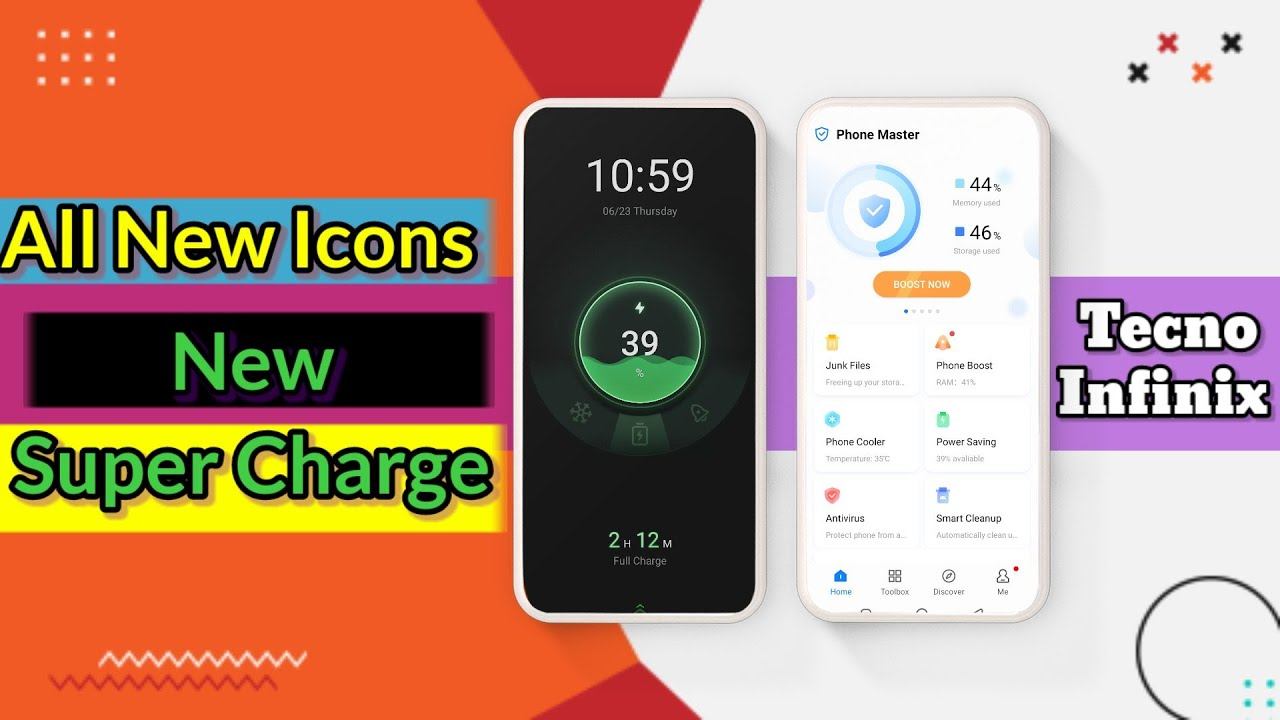 Infinix & Tecno Mobiles Get New Icons and Super Charge in New Phone Master App
