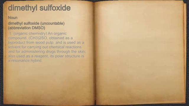 What does dimethyl sulfoxide mean?