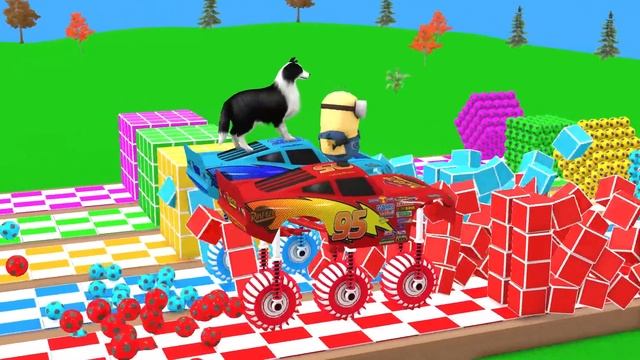 Корова Миньон Тигр Горилла 3d Животное Игра с длинными слайдами Забавная 3d раскраска Животных Игра