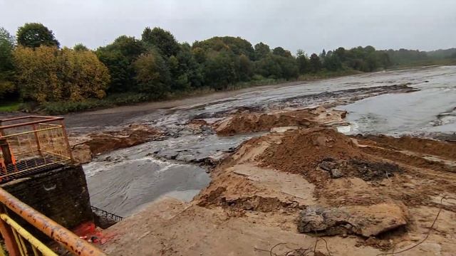 Užtvankos išmontavimas.  Salantai.  Lietuva. Kavesta. Демонтаж плотины. Салантай. Литва. Кавеста