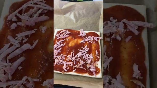 Пицца на слоеном тесте. Быстро и вкусно