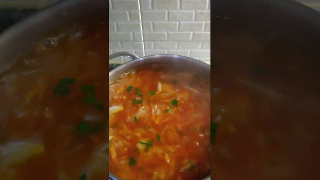 Итальянский борщ с фасолью