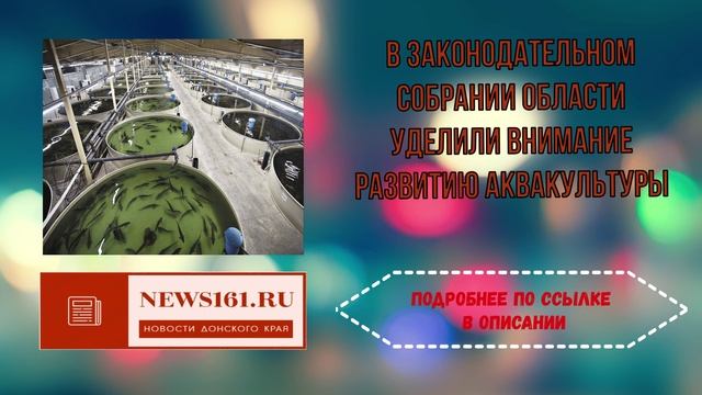 В Законодательном собрании области уделили внимание развитию аквакультуры