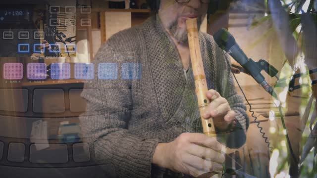 Japanese bamboo flute with japanese percussion / Boss RC-505 mk2 Loopstation