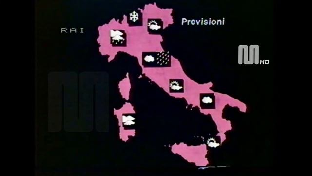 1982 Rai Rete2 "Il tempo domani"  previsioni meteo del 16 marzo