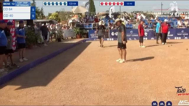 PETANQUE CHAMPIONSHIP OF FRANCE VETERANS TRIPLET 2024, CD64 vs CD40