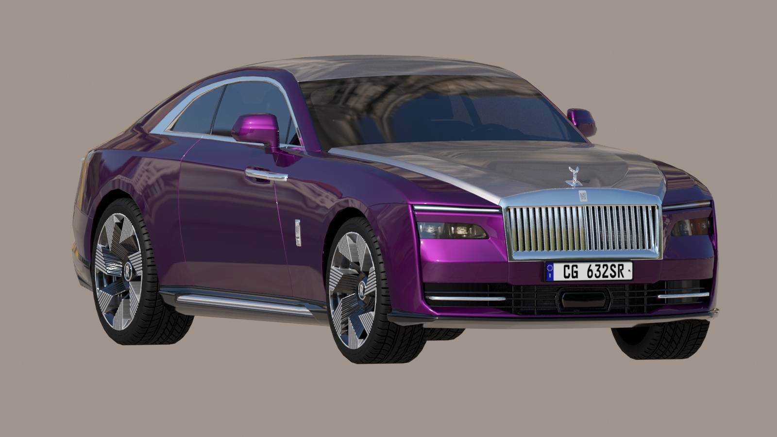 Rolls-Royce Spectre 26. Настройка материалов в 3dsMax/Corona render