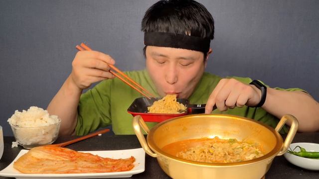 SUB) 파채라면 미친조합 매워도 자꾸 땡긴다 밥까지 말아보자~ 청양고추 고스트페퍼 KOREAN MUKBANG SUPER SPICY