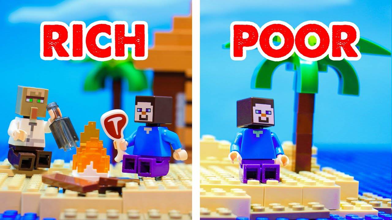 я симулировал выживание на острове LEGO